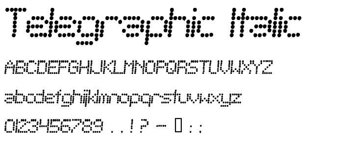 Telegraphic Italic font